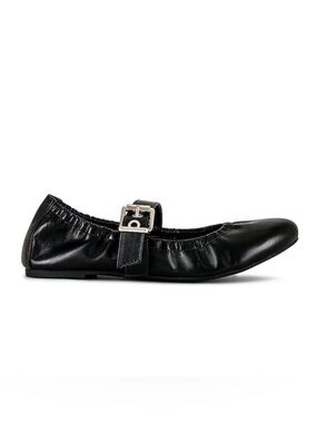 SCHUTZ Black Mary Jane Buckle Flats